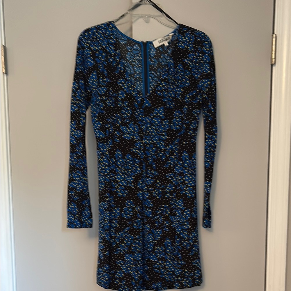 Diane Von Furstenberg Black and Blue Cocktail Dress